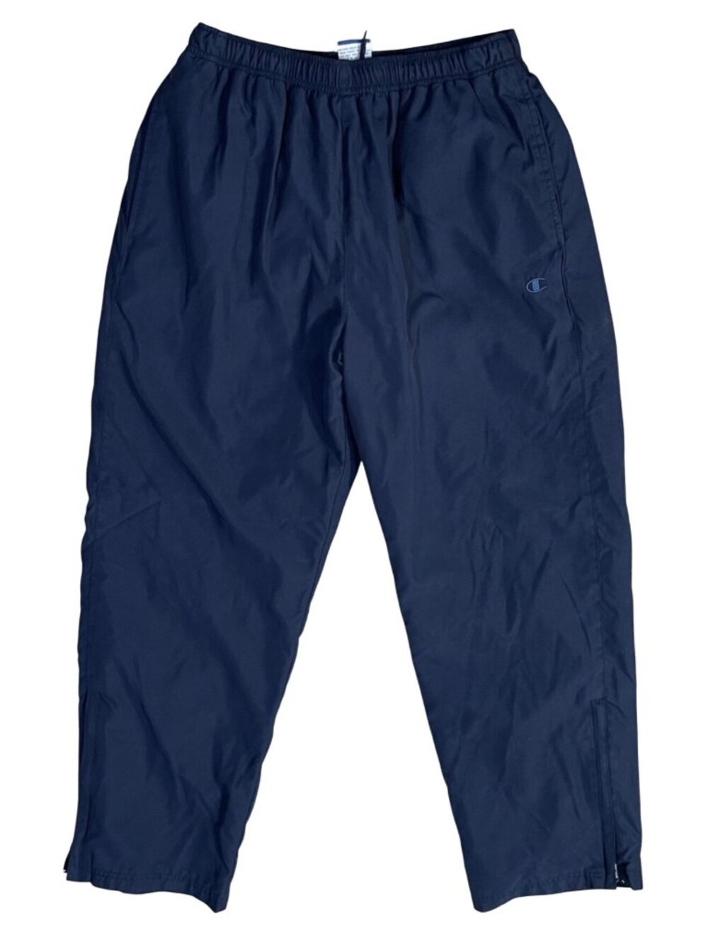 Champion Men's Warm-up Pant Track Pant Size M Medium Navy Blue Lined